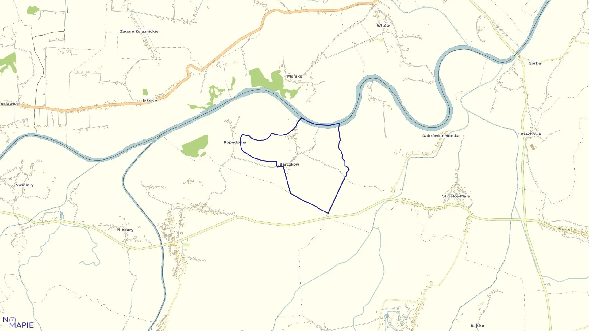 Mapa obrębu BARCZKÓW w gminie Szczurowa